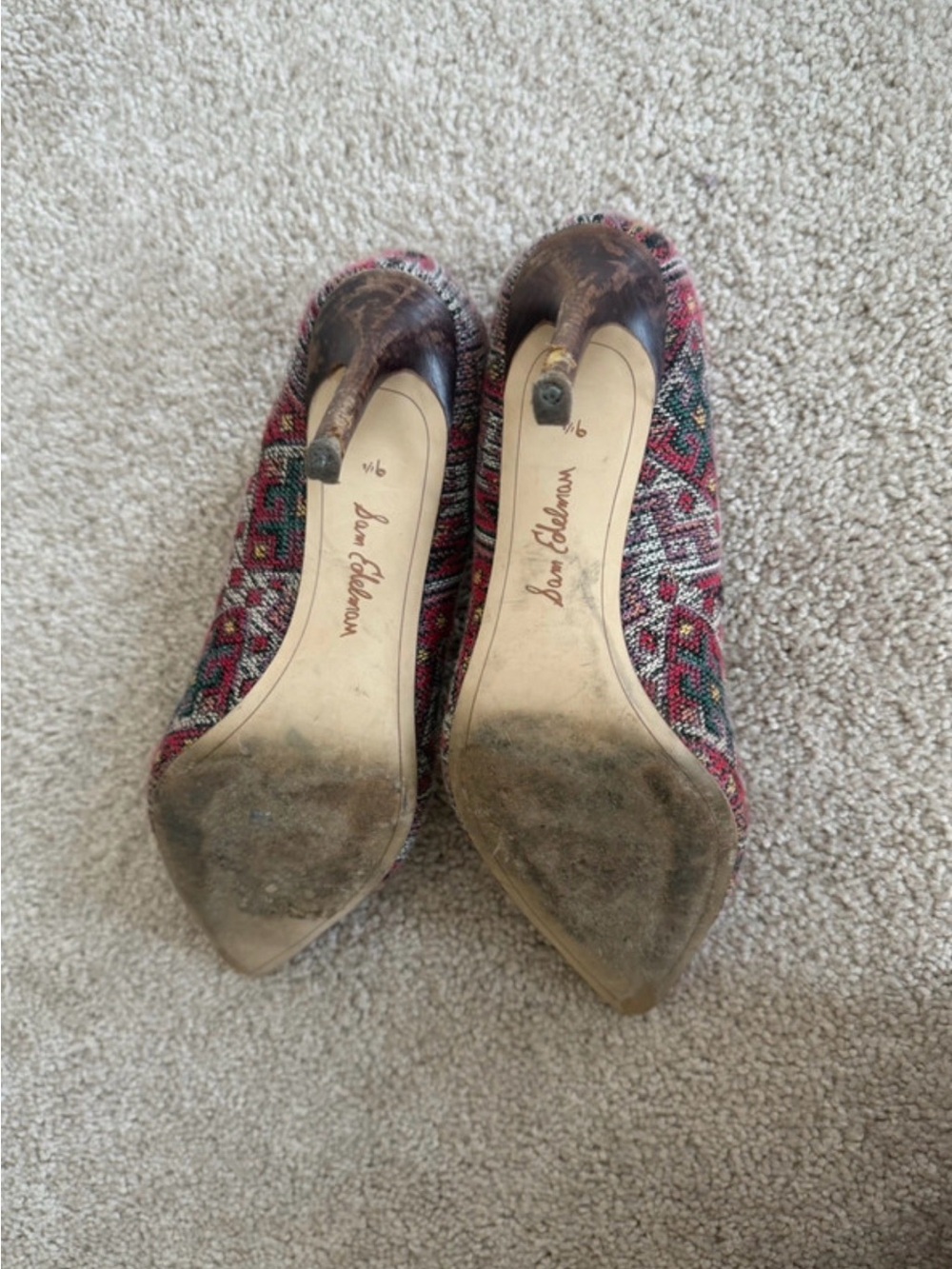 Sam Edelman Multicolor Woven Pointed-Toe Pumps - Picture 3 of 4